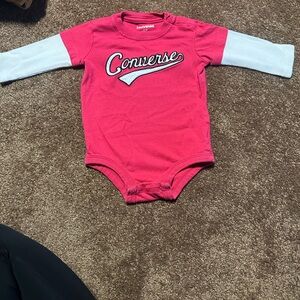 Converse Red and White Kids Bodysuit 12M